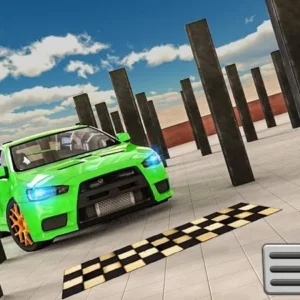 A screenshot showcasing the gameplay of Advance Car Parking Games.
