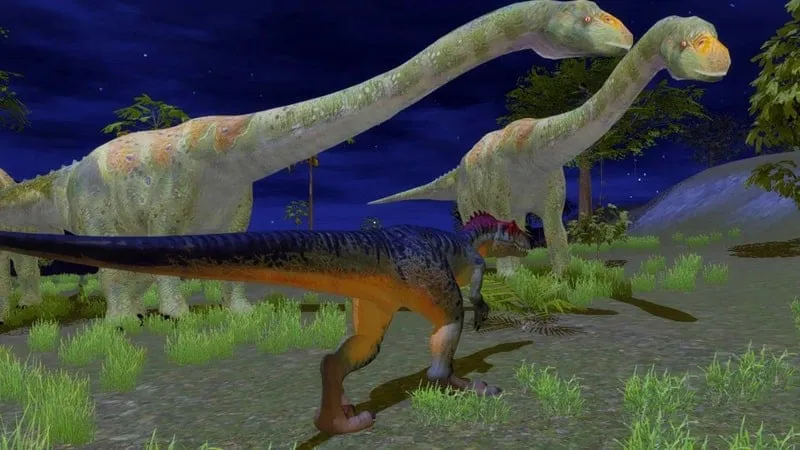 Close-up of an Allosaurus
