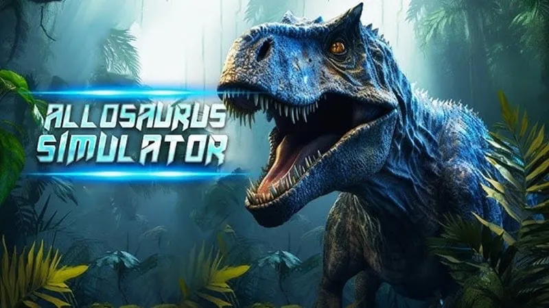 Allosaurus in the jungle