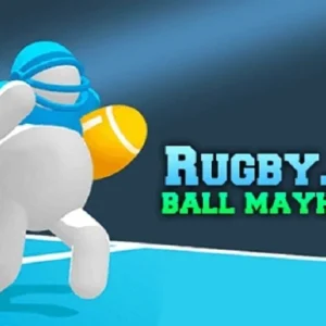 Intense rugby action in Ball Mayhem!