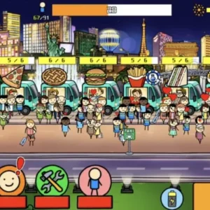 Gameplay of Beggar Life 3 showing the city