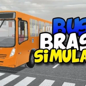 Bus driving in a Brazilian city.