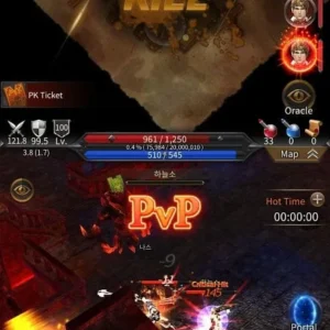 Alt text: Call of Chaos Age of PK gameplay screenshot showing intense combat.