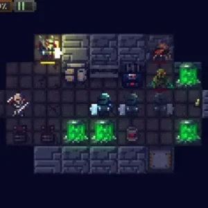 A warrior with a large gun in Caves Roguelike