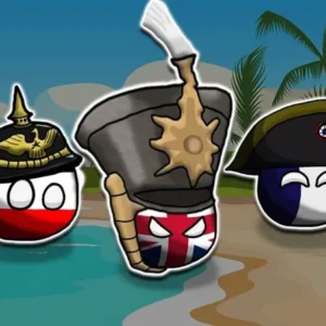 Countryball Europe 1890, showing gameplay with various countryballs on the map.