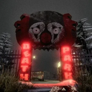 Alt text describing the gameplay of Death Park with a focus on the creepy environment.