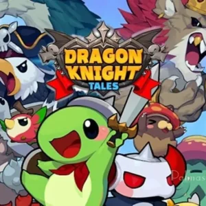 Gameplay of Dragon Knight Tales showing a battle scene.