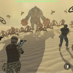 Alt text for a screenshot showing the gameplay of Earth Protect Squad.