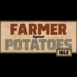 Farmer showing off his pitchfork in front of a horde of angry potatoes