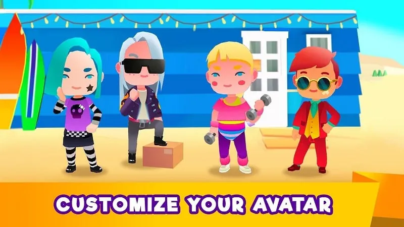 A screenshot showcasing the home customization options in Idle Life Sim.