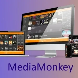 Main screen of MediaMonkey app on a phone.