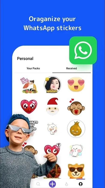 Sử dụng Stickify MOD APK trên Android