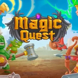 Alt Text: Tower Defense Magic Quest gameplay screenshot showing various towers and monsters.