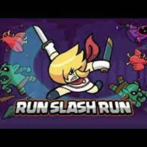 Alt text for image 1: A warrior with a sword slashing a monster in RUN SLASH RUN.