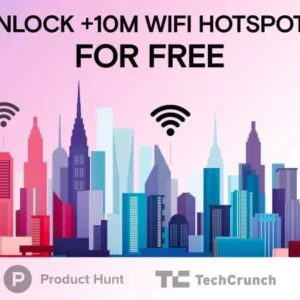 Instabridge main screen displaying available Wi-Fi networks